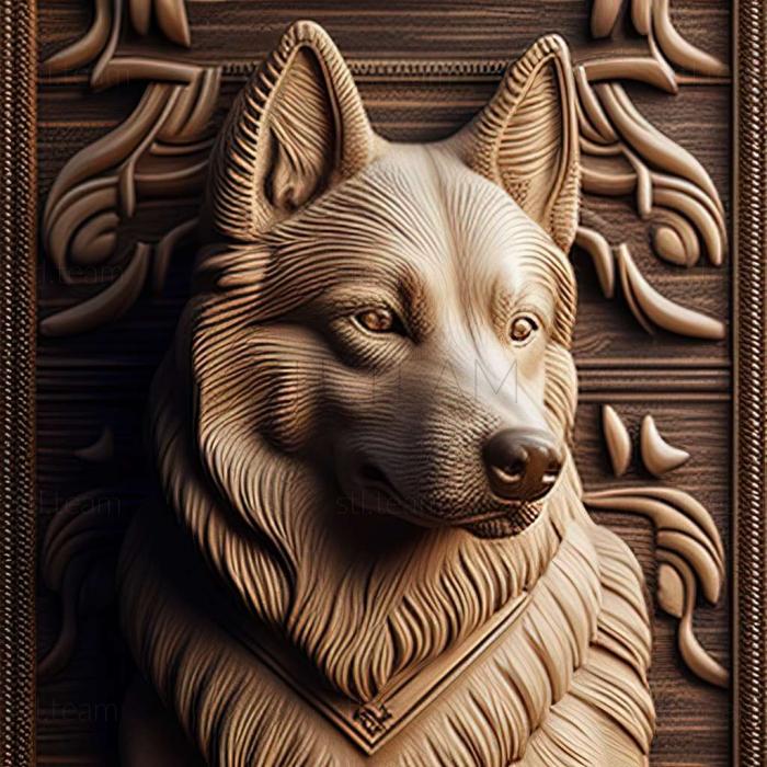 3D model Russian European husky dog (STL)